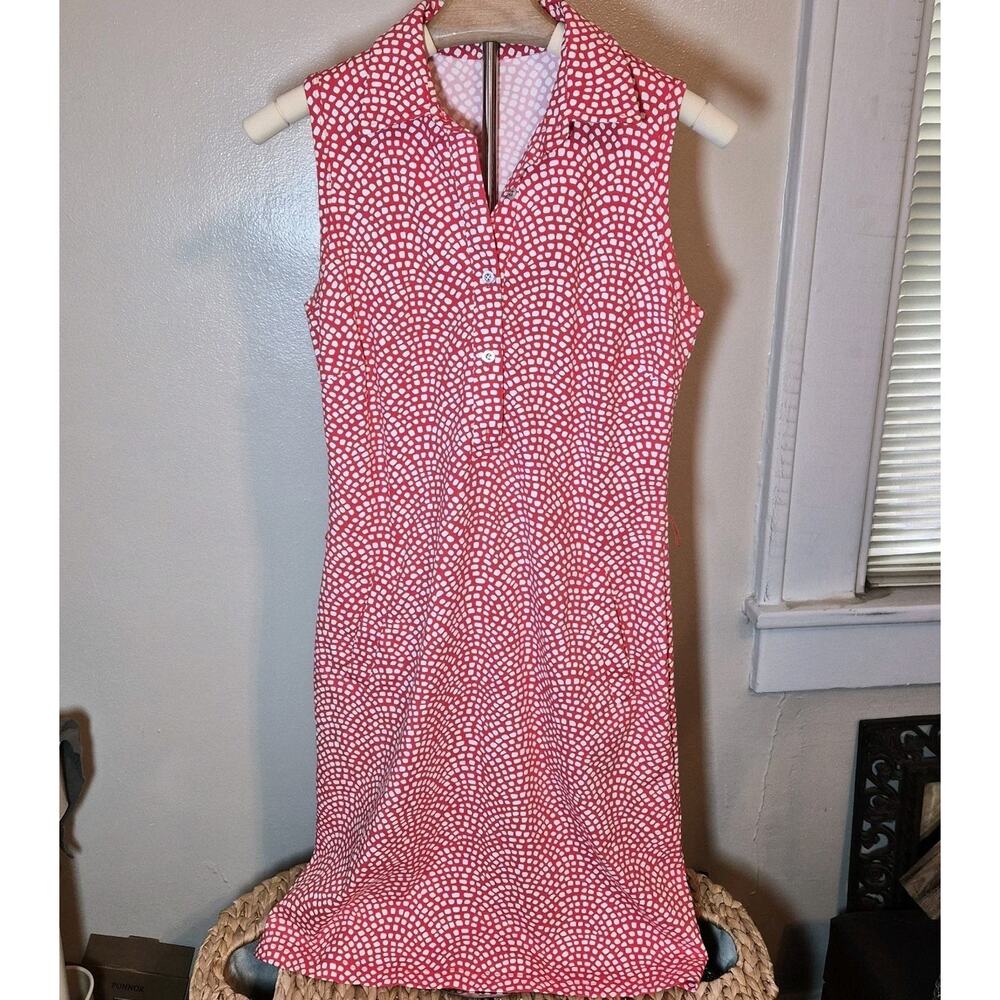 J McLaughlin Women's Coral Sleeveless Dress‎ Sz XS READ*
